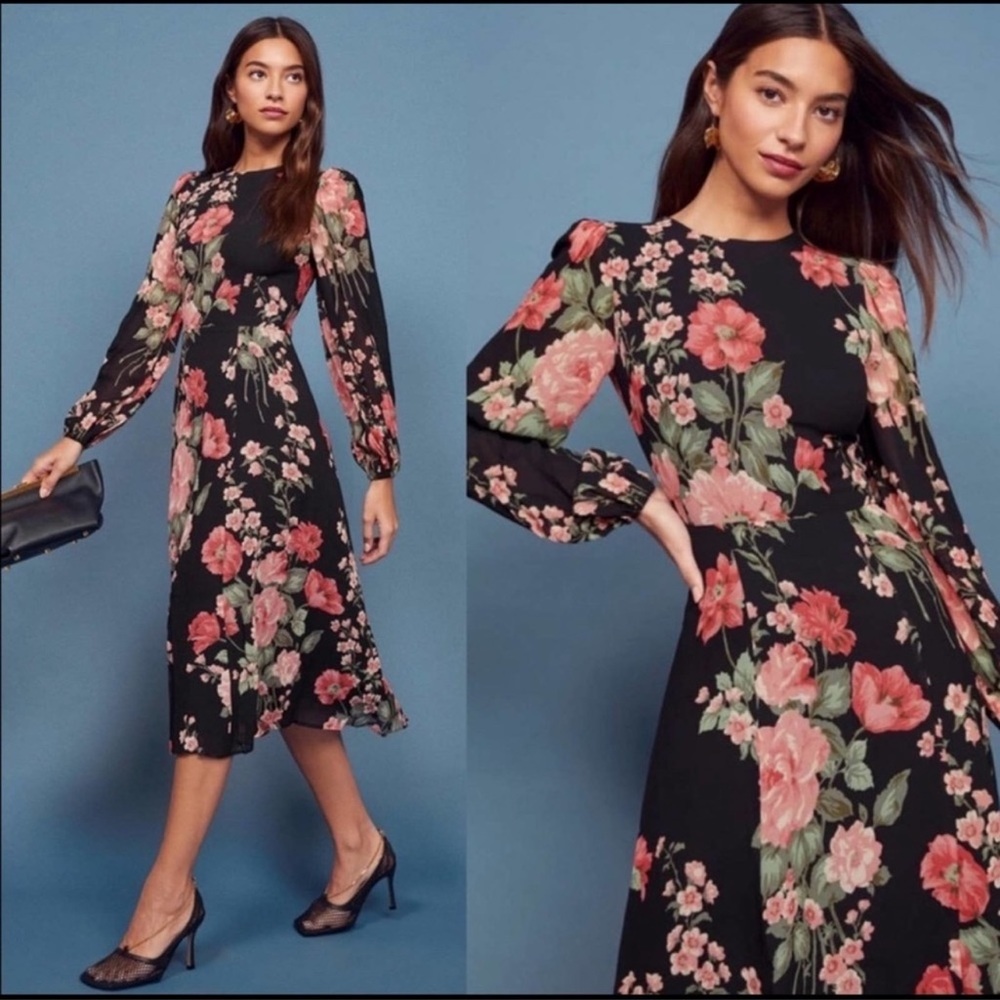 Reformation Luanne Midi Floral Dress B67